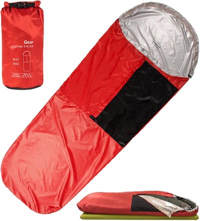 Slaapzak Liner - Binnenhoes - Kamperen - Thermische Bescherming - 85x220cm - Zwart rood