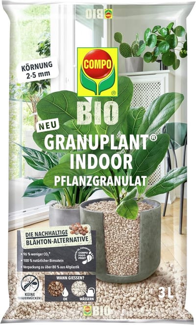 Biologisch Vulkanisch Grondmateriaal voor Kamerplanten - 100% Natuurlijk Puimsteen Granulaat 3L