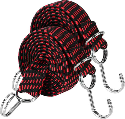 Verstelbare Bagagespanner 2 m - Extra Sterke Spanrubbers met Haken voor Fiets en Motor