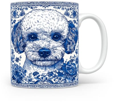 Mok Bichon Frise Beker voor koffie of tas voor thee, cadeau voor dierenliefhebbers, moeder, vader, collega, vriend, vriendin, kantoor, opa, oma, hond, kerst, sinterklaas, verjaardag
