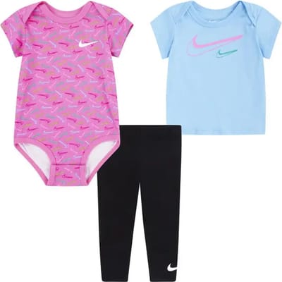 3-delige set voor babymeisjes Nike Swoosh Logo