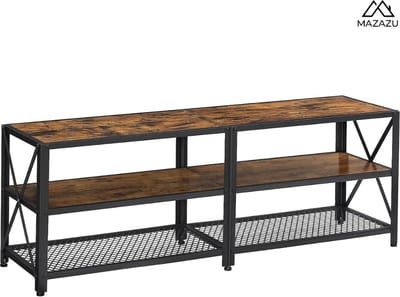 MIRA Home - Tv Meubel - Tv Kast - Dressoir - Bijzettafels - Bruin/Zwart - 140x39.2x50