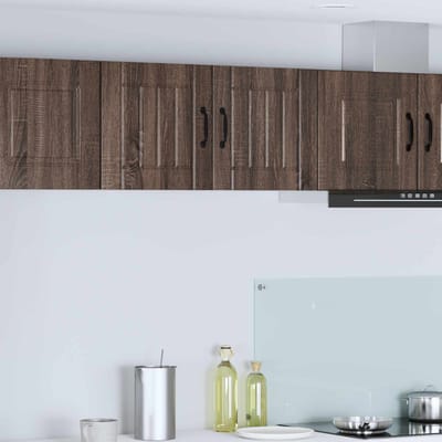 vidaXL - Wandkast - LUCCA - Bruin - eiken - 40 - x - 31 - x - 40 - cm - Bewerkt - hout