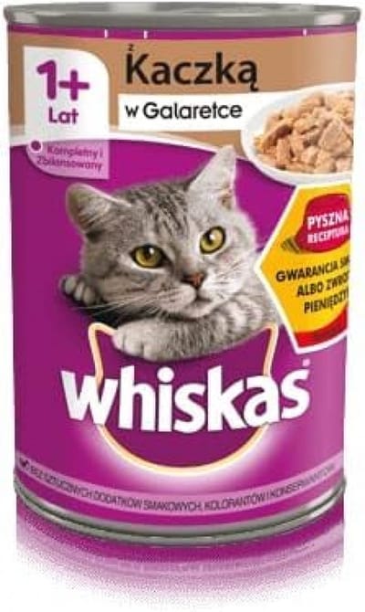 Whiskas - Volwassen Eendenvoer in Gelei - Kattenvoer - 400g