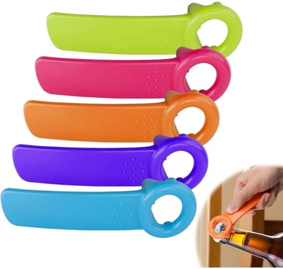 longziming -Flesopener - Blikjesopener - Handmatige Hefboom Opener - Eenvoudig Openen Van Flessen - Ergonomisch Comfortabel Design - Gladde Veilige Randen - Ideaal Voor Camping En Bars - 5 Stuks