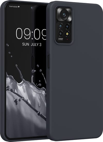 kwmobile telefoonhoesje geschikt voor Xiaomi Redmi Note 11 Pro / Note 11 Pro (5G) / Note 12 Pro (4G) - Hoesje met siliconen coating - Smartphone case in mat zwart