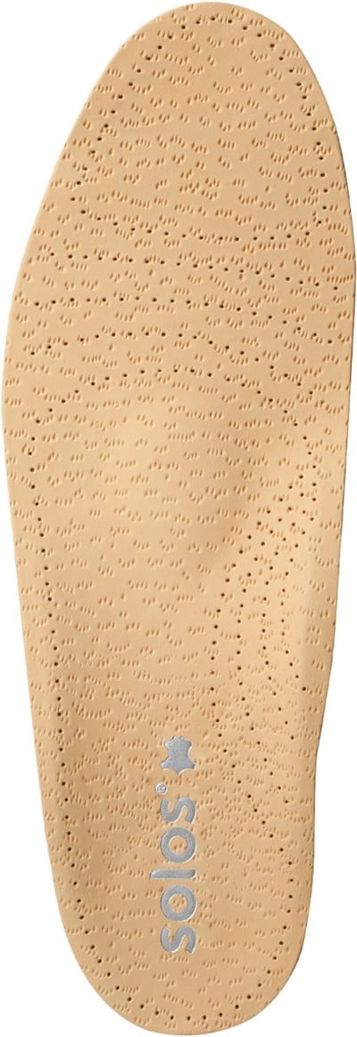 Solos 385 Anti-Stress inlegzool – Leer + actieve kool – Geschikt voor normale schoenen, sportschoenen en werkschoenen, van kunststof en leer – 35