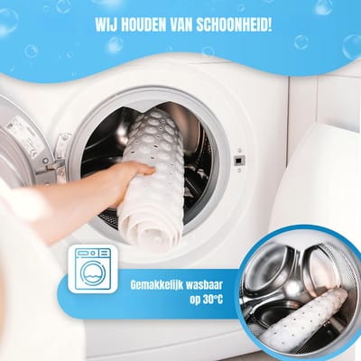 YOR® Badmat antislip voor in bad - Douchemat antislip voor douche - Badmat antislip - Wit - 100cm x 40cm x 3 cm
