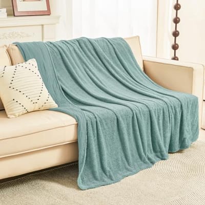 Geweven Mousseline Deken - Zachte en Ademende Katoenen Deken voor Baby's - 130 x 150 cm - Turquoiseblauw