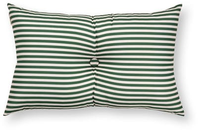 vtwonen Sierkussen - Gestreept - Kussen voor de Woonkamer - Donkergroen - 35x55cm