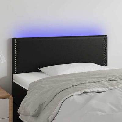 vidaXL - Hoofdbord - LED - 90x5x78/88 - cm - kunstleer - zwart