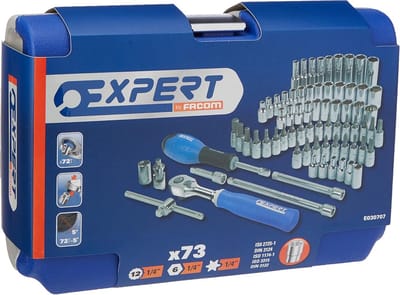 Dopsleutel Set - Sleutel Set Ratel Set - Klus Klussen - 73 Delig - 1/4 inch - Multicolor