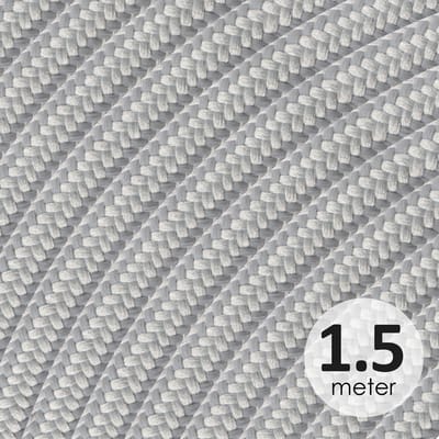 Home Sweet Home - Strijkijzersnoer Zilver - stof - bestel 1.5 meter - elektriciteitssnoer 2 aderig - textielkabel 2x0.75m² - VDE gekeurd