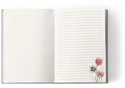 Notitieboek A5, harde kaft: Wild Flower Field, Janneke Brinkman-Salentijn