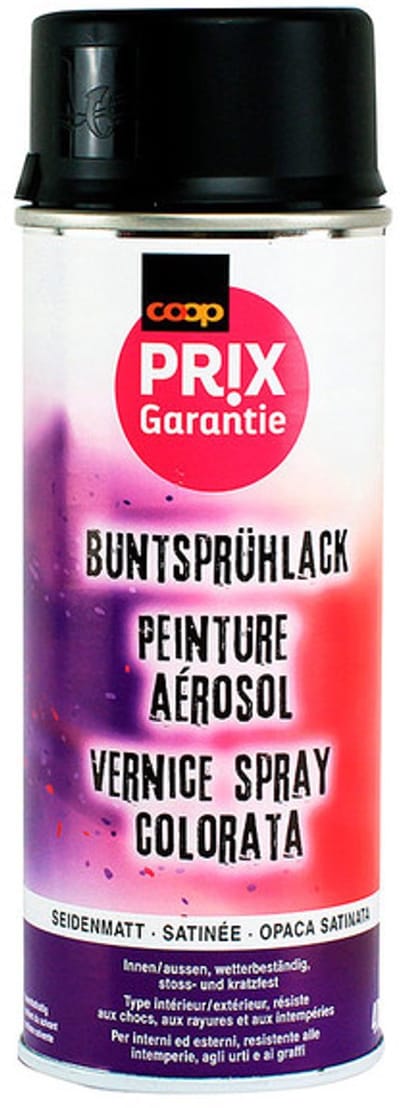 Coop Prix Garantie - Spuitlak - Zwart zijdeglans - 400 ml - sneldrogend