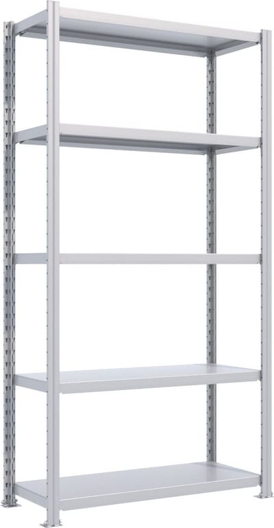 Easy Rack Legbordstelling - 2.000 x 1.000 x 400 mm (HxLxD) - 5 verdiepingen - 200 kg per niveaus - Verzinkt - Professioneel - Industrieel - Voor thuis, kantoor, schuur, winkel of magazijn!