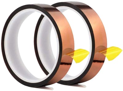 Dailygoods - Polyimide plakband - Hittebestendige tape - 2 rollen 10 mm - Elektrische isolatietape - Geschikt voor solderen en sublimatie