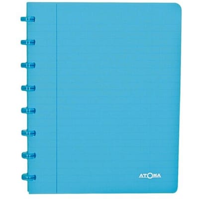 Atoma Trendy schrift | ft A5 | 144 bladzijden | gelijnd | transparant turkoois