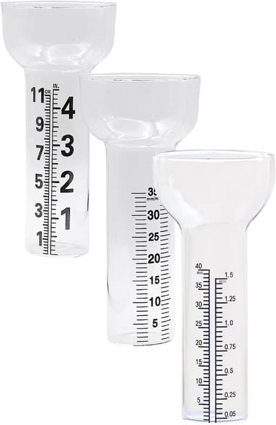 Regenmeter Glas - Maatbeker Neerslag - Tuin Meten - Vorstbestendig Ontwerp - 35/40 mm - Transparant