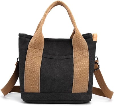 Dames Schoudertas Canvas Tas Handtas Casual Tote Bag voor School Werk Reizen
