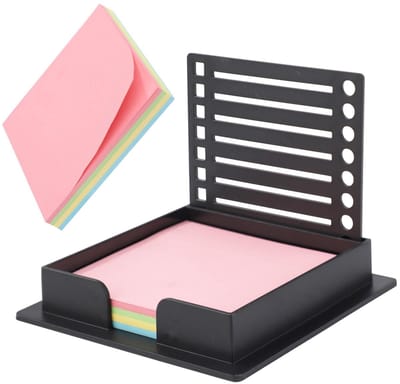 Dailygoods- Sticky Note Dispenser - Plaknotitiesjabloon 8,7x8,7x1,7cm - Notitieblok 7,5x7,5x0,9cm - ABS-materiaal - Kantooraccessoire - Bureauruimte - Notitiehouder