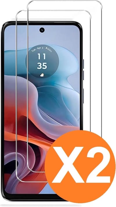 Screenprotector Geschikt Screenprotector geschikt voor Motorola Moto G34 - Moto G34 5G Screenprotector Glas Gehard Tempered Glass - 2 Stuks
