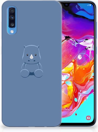 Samsung Galaxy A70 Telefoonhoesje met Naam Baby Rhino