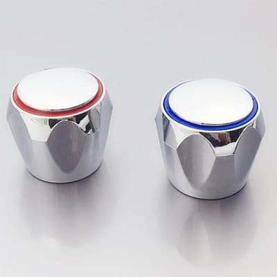 2 stuks Koud Water Kraan Topkop Kraan Deksel Verchroomde Vervangingsset Keuken Badkamer Kraan Hendel voor Huis Duurzaam white