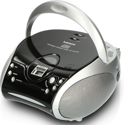 Draagbare CD Boombox voor Kinderen met FM Radio - Stereo - Inclusief Batterij/Netvoeding Optie