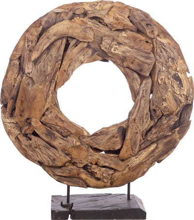DKNC - Beeld rond erosiehout Poltava - 79x15x94cm - Grijs
