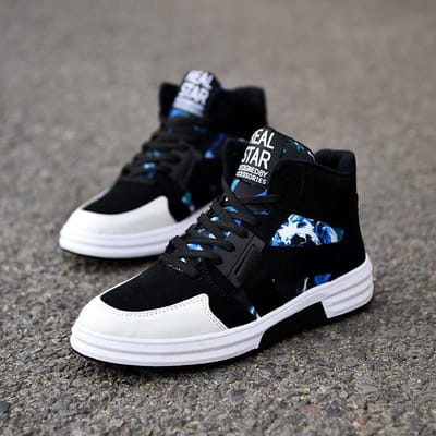 Hoge Heren Casual Schoenen Mode Heren Laarzen Nieuwe Desert Enkellaarsjes Designer Heren All-match Schoenen Gevulkaniseerde Schoenen 39 black