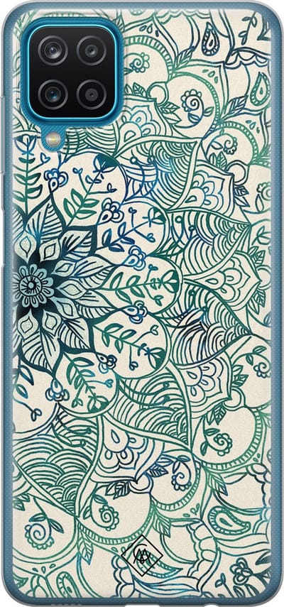 Casimoda® hoesje - Geschikt voor Samsung A12 - Mandala Blauw - Backcover - Siliconen/TPU - Blauw