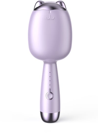 Crimper-haartool, strandgolven-krultang, ionische haargolf met 1,26 inch dubbele cilinder voor vrouwen, eenvoudig te gebruiken, vier snelheidsaanpassing en automatische uitschakeling, paars