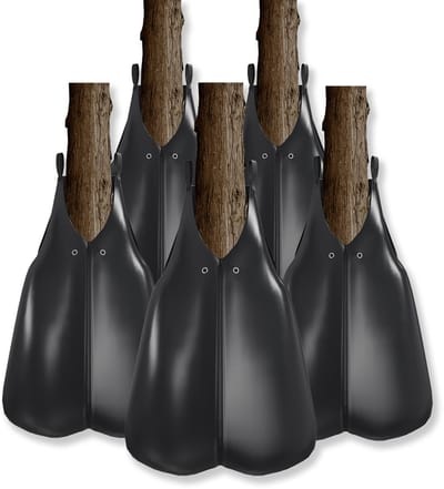 5 Stuks Boombewateringszakken, 75L UV-bestendig PVC-Irrigatiezakken met Ritssluiting, Boomzak voor Gebruik met Vloeibare Meststof, Zwart Waterzak voor Bomen en Stadsgroen, NAIZY