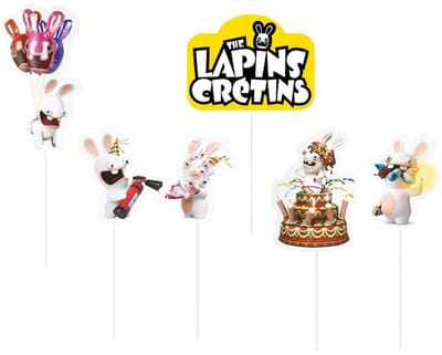 PTIT CLOWN - 6 Raving Rabbids taartprikkers