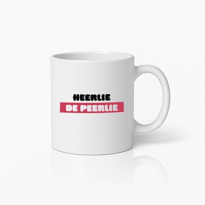 Leuke Nederlandse Tekstmok – 'Heerlijke De Peerlie' – Uniek en Speels Koffiebeker Cadeau
