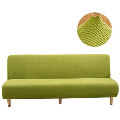 MKZOOM Jacquard dikke Slaapbankhoes Elastische Armloze Bankhoes Stretch Slaapbankhoezen Funda Elastisch Voor Slaapbank S(120-150CM)