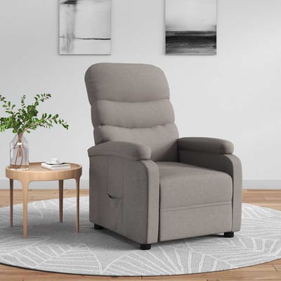 vidaXL - Fauteuil - verstelbaar - stof - taupe
