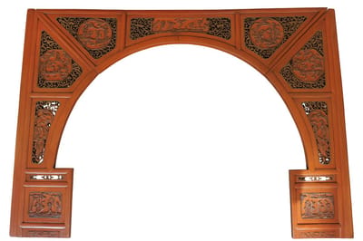 Fine Asianliving Antieke Chinese Poort 3-stuks Handgesneden B195xH153cm Chinese Meubels Oosterse Kast