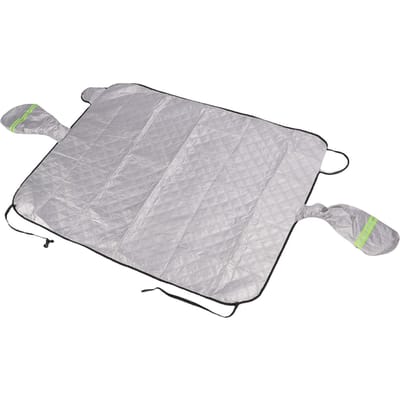 Voorruit Sneeuwafdekking Aluminiumfolie Oxford Doek Warmte-isolatie Opvouwbaar Reflecterende Strip Voorruit Zonnescherm Afdekking zilver witte kleur