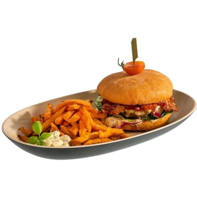 GGM Gastro (6 Stück) Schale - FRIDA - Melamin - 1,2 Liter - 335x210mm - Schwarz