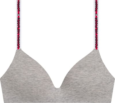Tommy Hilfiger dames Nature Tech triangel BH - katoen met modal gevoerd - grijs melange