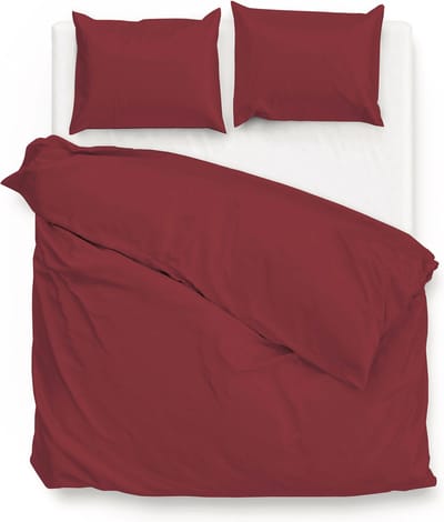 Zohome Satinado Dekbedovertrek - Lits-jumeaux - Katoensatijn - 240x200-220cm - Rood
