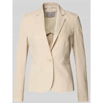 regular fit blazer van linnenmix met paspelzakken