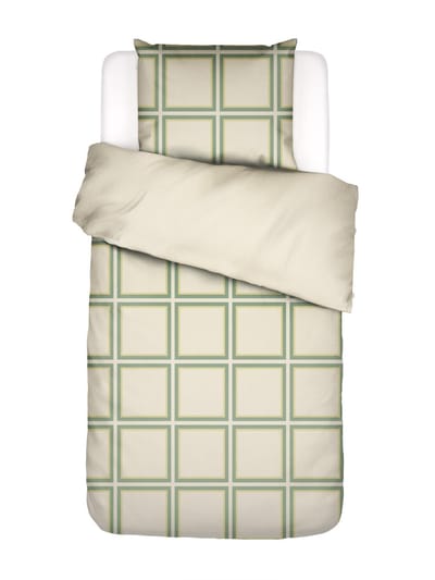Essenza Luca Dekbedovertrek Basil green - Eenpersoons – 140x200/220 cm