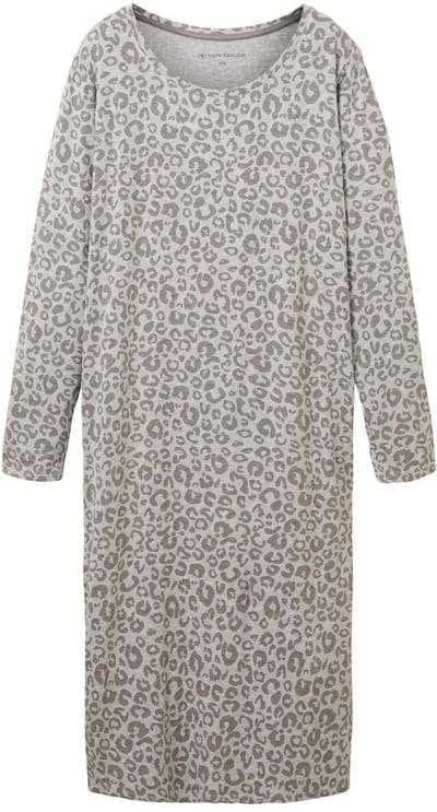 Tom Tailor - Nachthemd met dierenprint - Maat S/36 - grey-medium-allover