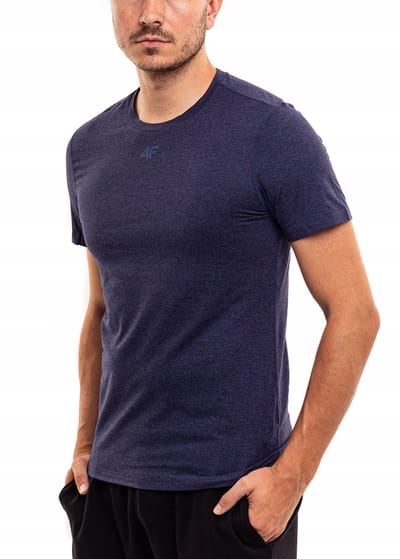 4F T-shirt Heren - Navyblauw - Polyester - Maat L