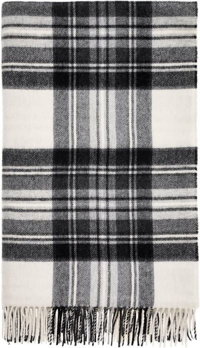 Plaid Tartan Dress Grey Stewart - Merino Lamswol - 140x185 - Bronte by Moon Scotland