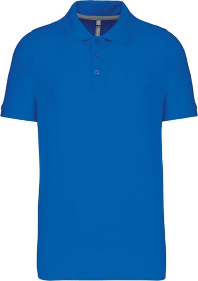 Herenpolo korte mouwen met knopen merk Kariban Licht Kobaltblauw - 3XL