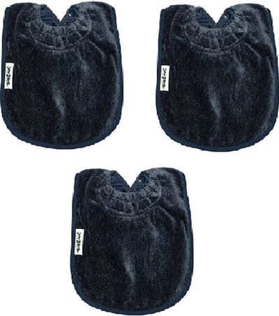 Silly Billyz Towel Large Bibs Navy 3 Stuks